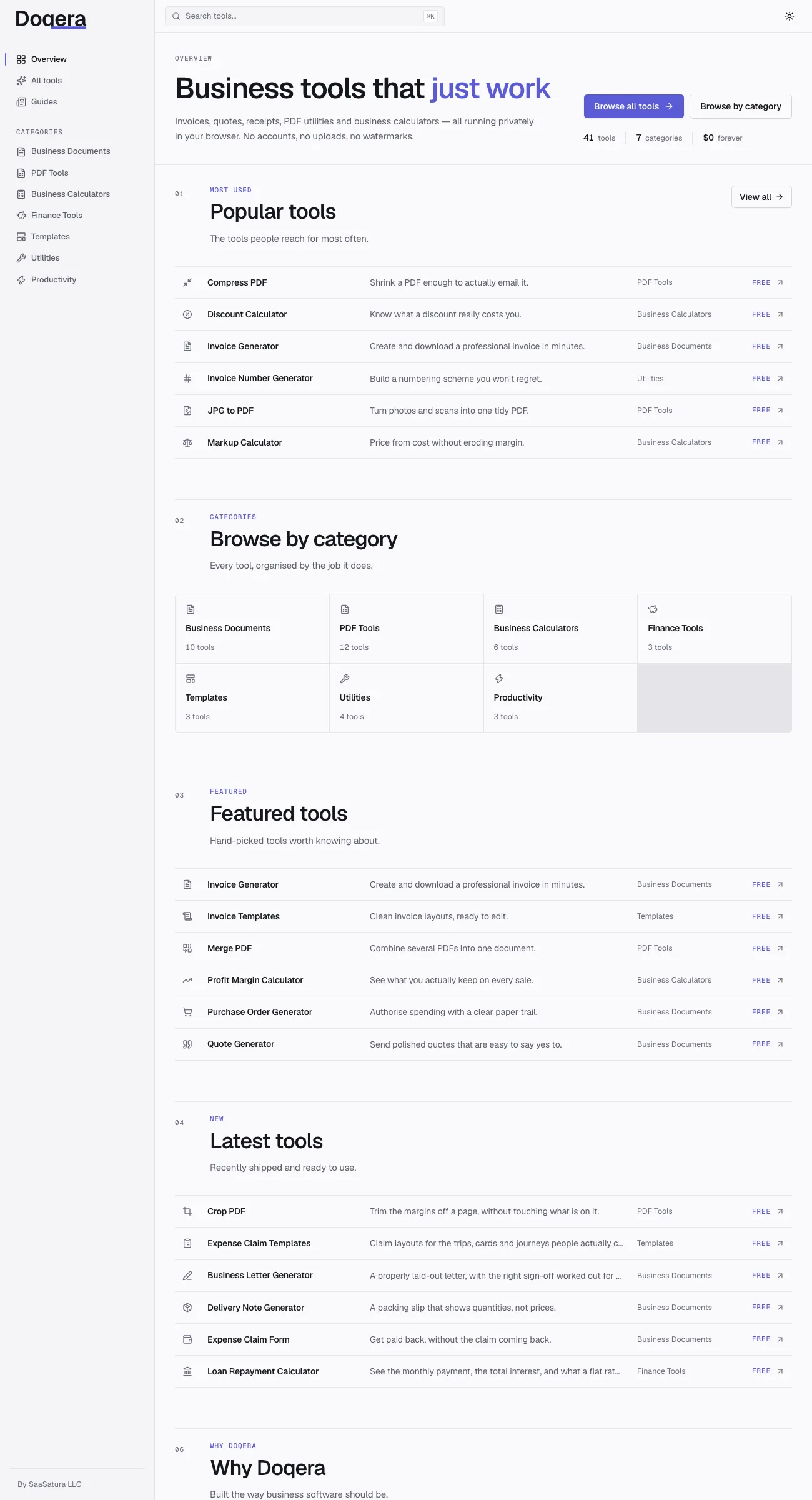 Doqera — screen 1