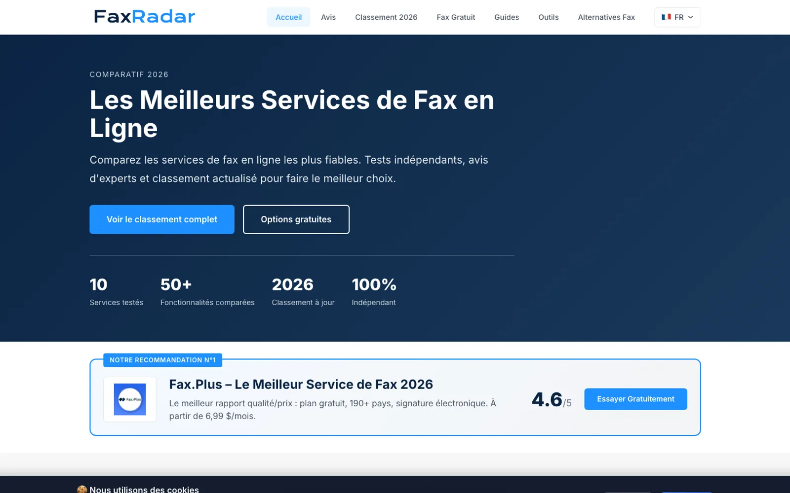 FaxRadar — Editorial reviews website