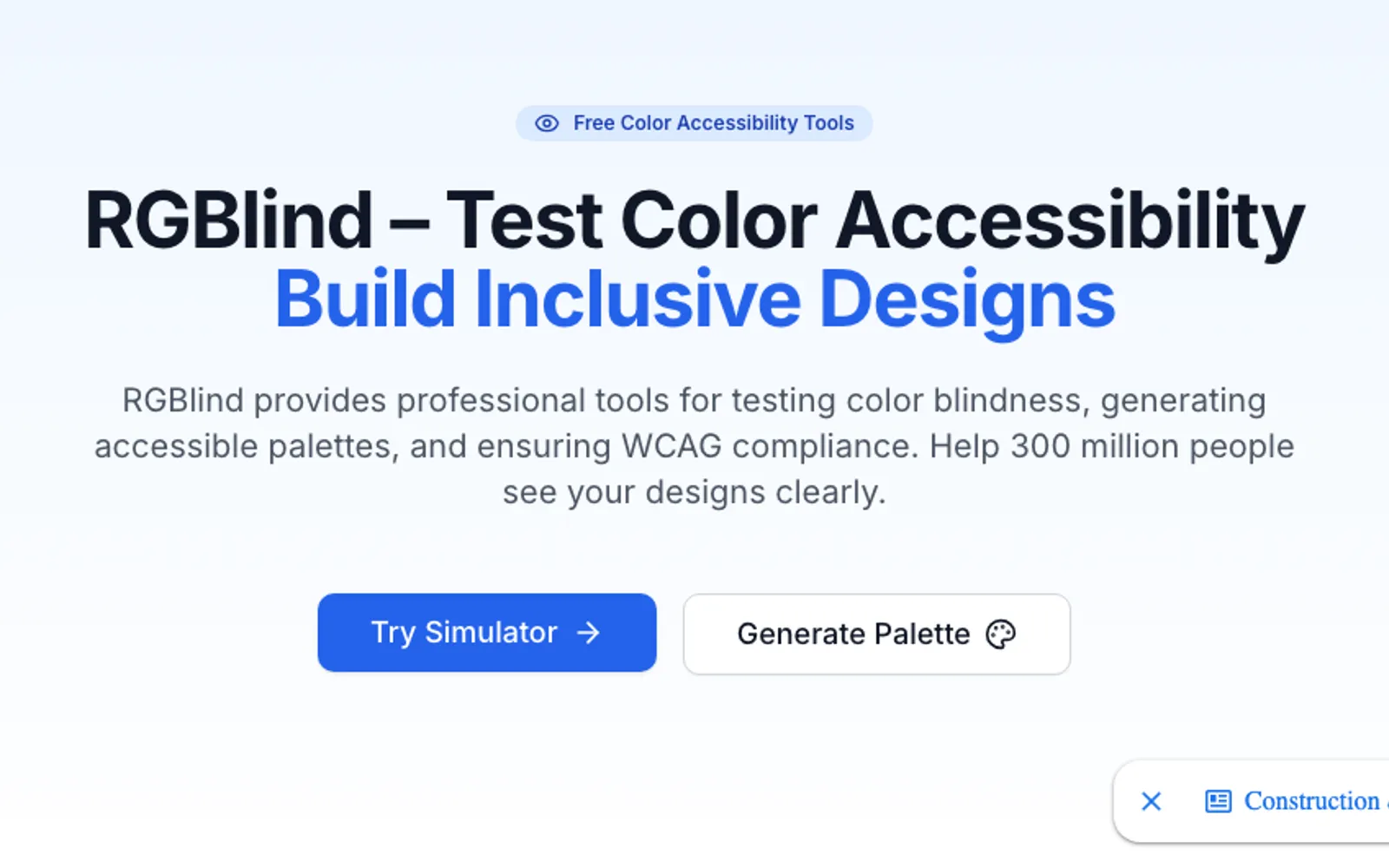 RGBlind — Accessibility website